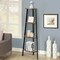 4 Tier Corner Shelf Ladder Bookcase Space Saving Display Brown Black